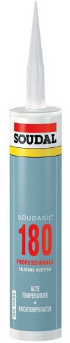 Soudal-Silicone Acetico Alte Temperature Soudal Rosso