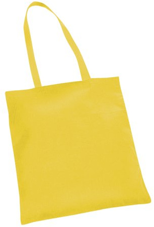 eBuyGB Shoulder Bag Natural Eco Friendly Tote Cotton Shopper - Ideal for Printing, Yellow, Pack of 10