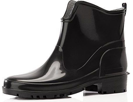 Ladeheid Gummistiefel Damen Kurz Wasserdicht Damenschuhe Elegant und Bequem LA-930 (Schwarz2, 39 EU)