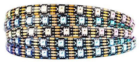 BTF-LIGHTING WS2815 (aktualisiert WS2812B) 5m 300 individuell digital adressierbare Pixel RGB-Dual-Signal-LED Flexibles Lichtband 5050 SMD IP65 wasserdicht Magic Dream Color DC12V Schwarz PCB