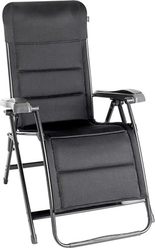 BRUNNER Relaxliege verstellbar stufenlos verstellbar SWAN 3D Black aus Polyester 3D für Terrasse, Garten, Balkon, Meer, Pool