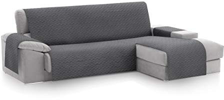 Textilhome - Housse de canapé Circus, Protection rembourrée pour canapé Droit. Taille -200cm. Couleur Grey (VU of Face)