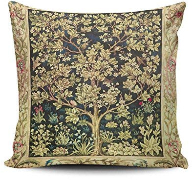 WSMBDXHJ William Morris Kissenbezug, 50 x 50 cm, für Wohnzimmer, Sofa