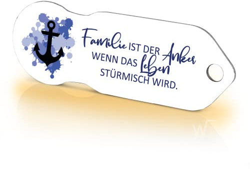 Einkaufswagenlöser Familie ist der Anker/Schlüsselanhänger Einkaufschip mit Schlüsselfundservice/Abziehbarer Einkaufswagenchip Metall, Chip Einkaufswagen, Key Finder / 1 Stück