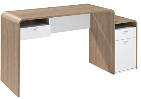 Livarno Living Schreibtisch Bürotisch Tisch Arbeitstisch Sonoma Eiche/weiß