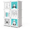 Vicco Kinderregal Andy, Grau, 74 x 110 cm 6 Fächer (Panda)
