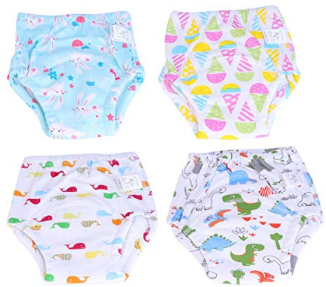 4 Stück Töpfchen Trainingsunterwäsche Baby-Schwimmwindel Anti-leck-Hosen Baby Stoffwindel Trainingshose PIPI-töpfchen-Trainingshose Kleinkind Wasser Aufnehmen Windeln