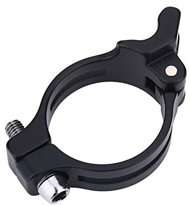 Front Derailleur Clamp, 2 Sizes Bike ycle Front Derailleur Clamp Adapter Clip Cycling Accessory (31.8mm Black)