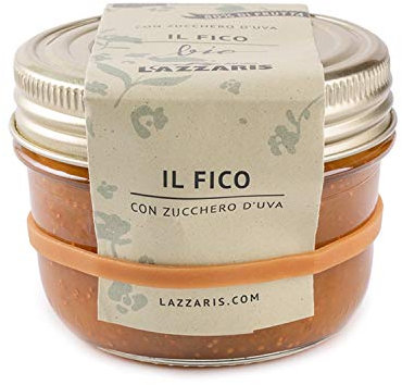 Lazzaris 1901 - Confettura di fichi e zucchero d'uva BIO 250 g Gourmet - 4 vasi per cartone