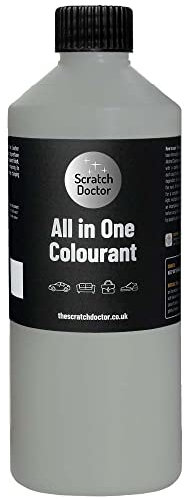 Scratch Doctor All in One Leather Colourant Self Seal Leather Dye Repair Paint for Furniture, Sofas, Car Seats (Light Grey, 250ml)