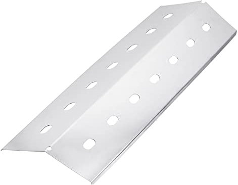 WELL GRILL Stainless Steel Heat Shield BBQ Grill Heat Tent Burner Cover Flame Distributor Gas Grill Parts for Most Gas Grills (43.5 cm x 15 cm)