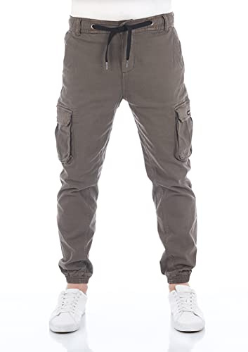 riverso Cargohose Herren Stretch RIVHanno Slim Fit Cargo Hose Taschen Schwarz Grün Beige Olive Navy Grau 30 31 32 33 34 36 38 40 42