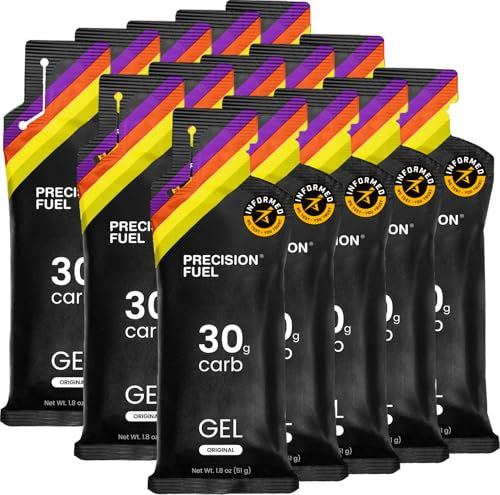Precision Fuel 30 Energy Gels – Milde, geschmacksneutrale Laufgele für Ausdauersportler, 30 g Kohlenhydrate, leicht verdaulich, perfekt für Laufen & Langzeitsport (Pack of 15)