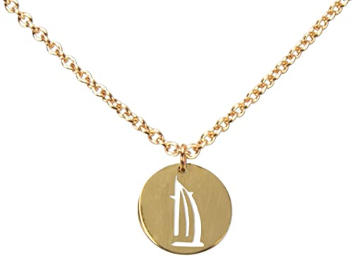 DAHEIM Halskette Dubai - filigrane Kette Burj Al Arab für Damen und Frauen, Heimat-Schmuck Emirate aus Edelstahl (silber-farben oder vergoldet) DHK301