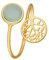 Essence Bijoux Ring aus vergoldetem 925er-Sterlingsilber mit Baum des Lebens, Dolce Jade Gold, Sterling Silber, Kein Edelstein