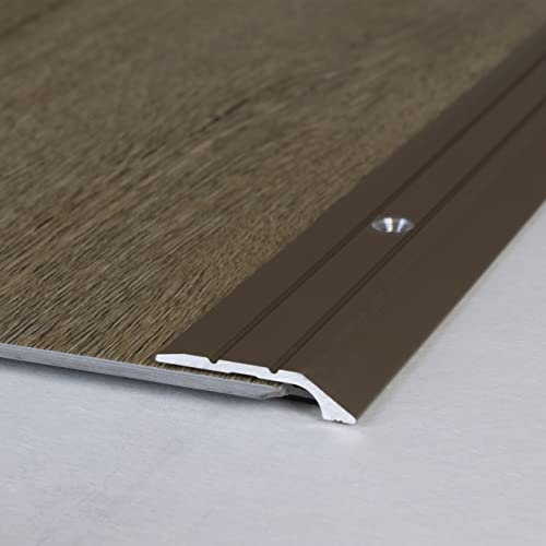 PROVISTON | Abschlussprofil | Aluminium eloxiert | Bronze Hell | Breite 30 mm | Höhe 4.5 mm | Länge 1000 mm | Selbstklebend | Einfassprofil | Einschubprofil | Abschlussleiste | Bodenprofil | 1 Stück