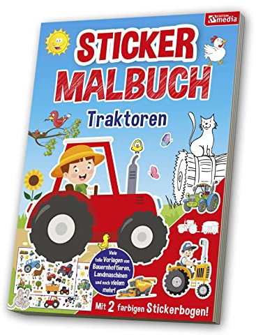 Mal- & Stickerbuch: Traktor