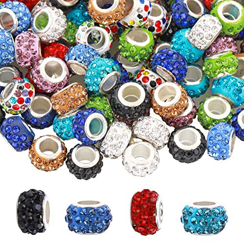 Cuentas de cerámica de colores de Murano, colores mezclados, 200 unidades, 12 x 7 mm, agujero de 5 mm, perfectas para hacer joyas y regalos