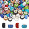Cuentas de cerámica de colores de Murano, colores mezclados, 200 unidades, 12 x 7 mm, agujero de 5 mm, perfectas para hacer joyas y regalos