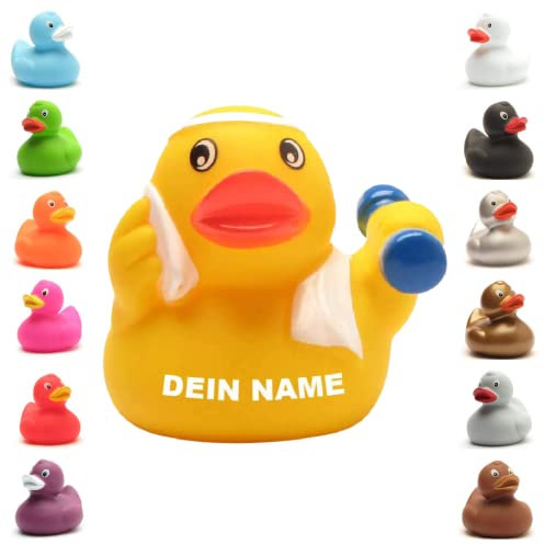 Badeente - personalisierbar (Fitness Ente)