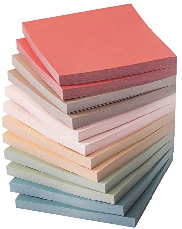 Mr. Pen- Sticky Notes, 3x3, 12 Pads, 600 Sheets, Vintage Colors, Sticky Notes Bulk, Self-Stick Note Pads, Perfect for Office, School, Home, Study & Organization