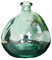 Recycled Glass Bubble Vase Clear Transparent Wide Bottle Abstract Indoor Modern
