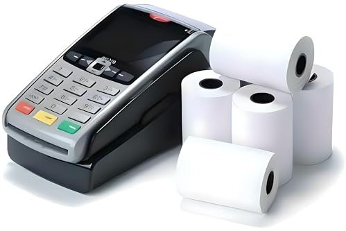 Double Dragon, 57 x 40 mm Thermal PDQ Receipt Paper Till Rolls | BPA-Free | Compatible with Ingenico, Verifone, Barclays, Streamline, Sagem Spire Pax Worldpay Credit Card Machine terminals | 20 Rolls