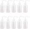 KOHAND 10 Pack Wash Bottle, 250ml Plastic Squeeze Bottle with Scale Labels, Safety Wash Bottle for Succulent Watering, Lab Using, Tattoo Wash