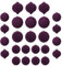 KI Store Magenta Purple Velvet Christmas Baubles 25pcs Shatterproof Flocked Christmas Tree Ornaments 80mm 60mm Assorted for Xmas Tree Decorations
