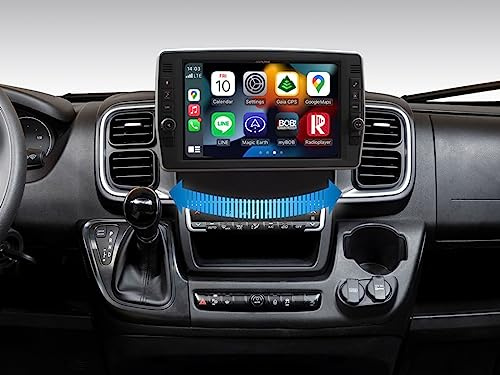 Alpine X903D-DU8S | 9-Zoll-Navigationssystem mit schwenkbaren Bildschirm kompatibel mit FIAT Ducato 8, mit Tomtom Karten und Apple CarPlay/Android Auto
