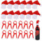 umorismo 24 Stücke kleine Weihnachtsmütze und Schal Set Besteckhalter Weihnachten Weinflasche Abdeckung Weihnachtsmütze Tischdeko für Xmas Party Tischdeko Flaschendeko