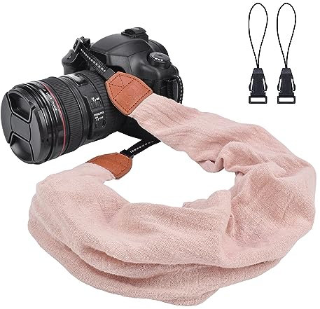 LIFEMATE Scarf Camera Strap,DSLR Camera Strap Universal Neck Strap,Fabric Of Bohemia Floral Scarf Camera Strap For Women, Pink, Middle
