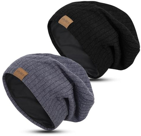 Stynice Slouch Beanie Mütze Herren Winter - Leichte Atmungsaktiv Wintermütze für Herren Damen - Dünn Mütze aus Jersey Baumwolle mit Elasthan-Anteil, Einheitsgröße