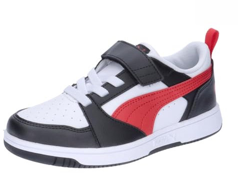 PUMA Rebound V6 Lo AC+ PS, Sneaker, White-for all Time Red Black, 30 EU