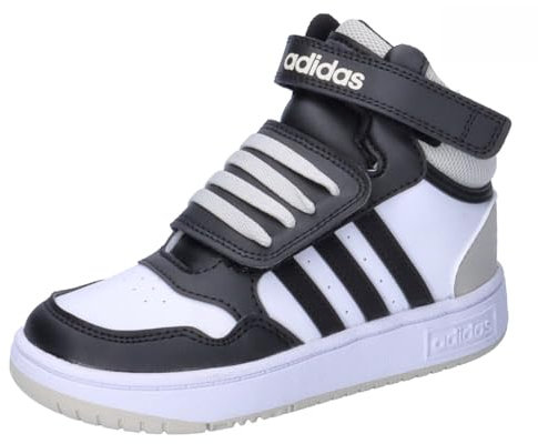 adidas Hoops Mid Shoes, Zapatillas Unisex niños, Cloud White Core Black Orbit Grey, 23 EU