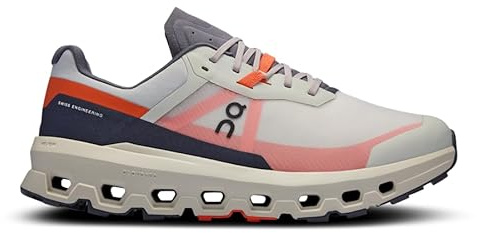 On Men's Cloudvista 2 Sneaker, Ice/Flame, 44 EU
