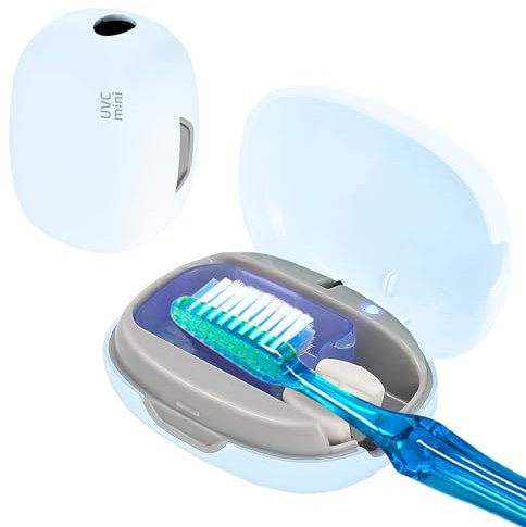 Zahnbürste Sterilisator UV-LED Portabel - USB-aufladbares Zahnbürste Sterilisator-Etui (Blau) Original von Zendeu