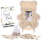 Mogokoyo Bär Gästebuch mit Bilderrahmen und 60 Holz Herzen & Holzbären zum beschriften für Hochzeit Babyparty Taufe Geburtstag