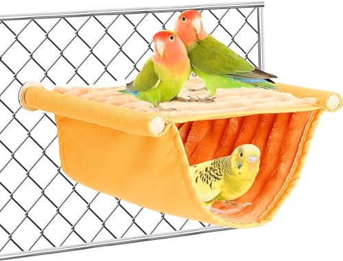 Lnjya Vogel Hängematte Etagenbett, Vogelnest Höhlen Schlafplätze Vogelkäfig Zubehör Vogel Spielzeug Vogelnest Etagenbett Hängende Hängematte für Wellensittich Nymphensittich Finken Hamster Rennmaus