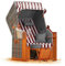 Strandkorb Hanse Ostsee 1 Sitzer Klassik 100cm breit - Volllieger bereits montiert inkl. Strandkorbrollen ideal für Zuhause, Balkon und Terrasse