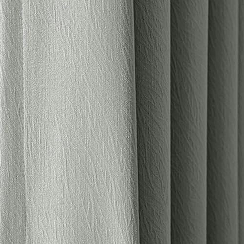 Ayoiow Tenda Oscuranti Esterno, Tende per Finestre 2 Pezzi, 137X160CM Tende per Camera da Letto E Soggiorno Tende Oscuranti con Occhielli, Grigio