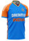 Indien ICC ODI T20 Cricket-Fan-Trikot, personalisierbar mit Ihrem Namen, fortschrittliches 100% Dryfit-Polyester, Indien T20 Blau Orange 2024, XXL