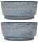 Garden Gear Caesar Marble Effect Bowl Planter Small 34.5cm Diameter Lightweight Flower Pot Ideal for succulents & alpines (2)