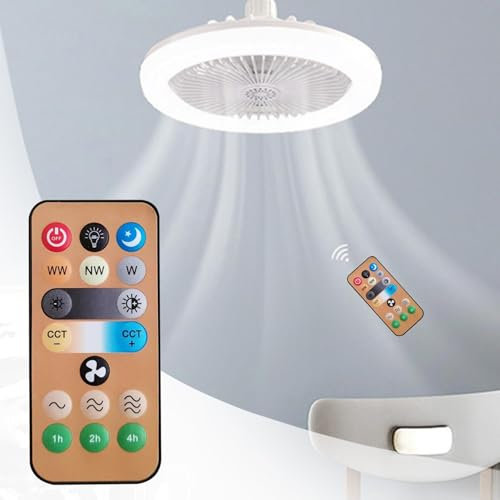 CEWIFO Telecomando per ventilatori da soffitto con luci Velocità regolabile E27 Telecomando in plastica (solo telecomando)
