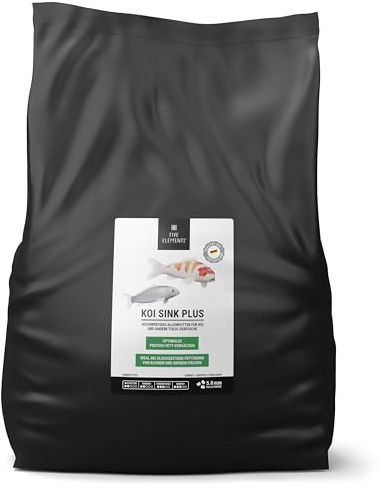 FIVE ELEMENTS® Koi Sink Plus | 15 kg Sack | optimal als Frühjahr-Futter | sinkendes Koi-Futter | hochwertige Inhaltsstoffe