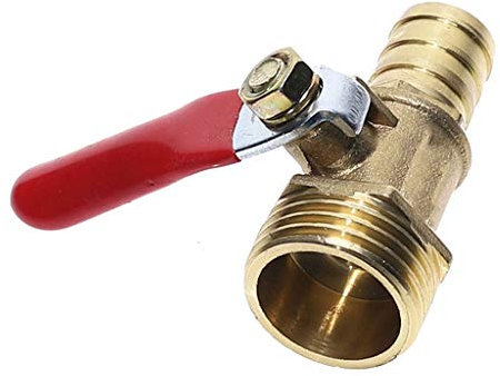 Valvola a sfera in acciaio inox, Valvola a sfera in ottone con maniglia rossa, attacco for tubo flessibile da 8 mm e 10 mm, giunto di collegamento filettato femmina da 3/8'', 1/2'' e 1/4'', raccordo f