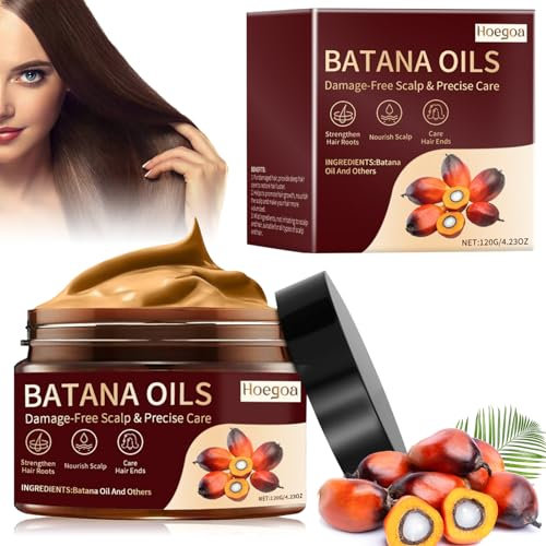 Bio Batana Öl für Haare 120 g, Bio Batana Öl für Haarwachstum, Batana Haarspülung, 100% Natürliche Batana-Haarcreme, Bio Batana-Öl-Conditioner, für Gesünderes, Dickeres, Glatter Haar