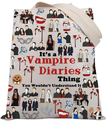 PLITI Vampire Tote Bag Vampire TV Show Fans Gift It's A Vampire Thing You Wouldn’t Understand It TVD Merchandise