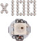 100 pcs WS2812B ECO RGB-Legierung Drähte 5050 mit PCB-Kühlkörper(10 mm * 3 mm) SMD Weiß LED-Chips