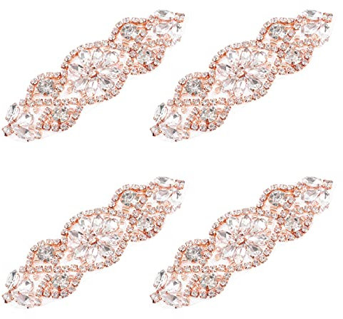 VILLCASE 4 Stücke Strass Applikationen Gürtel Frau Schärpe Für Braut Kleid Glänzende Handwerk Photoev Strass Patch
